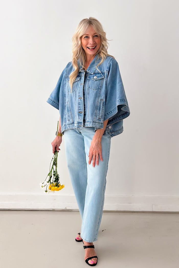 Denim Drift Poncho