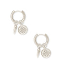 Dira Coin Huggie Earring in Silver Metal