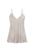 Double Silk Solid Cami Antique White