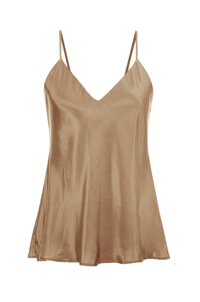 Double Silk Solid Cami Desert Sand
