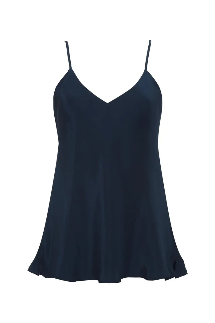 Double Silk Solid Cami Fuchsia