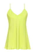 Double Silk Solid Cami Lime