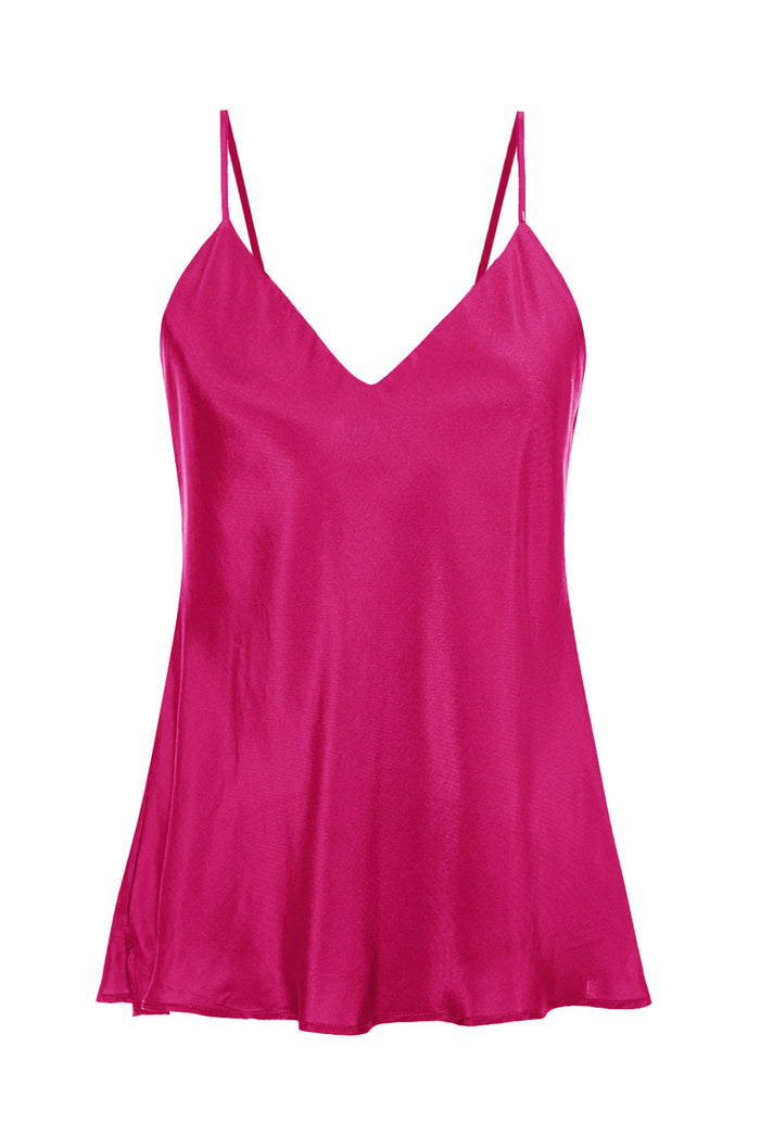 Double Silk Solid Cami Pink Pink