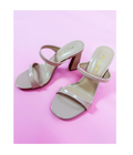 Double Strand Nude Patent Heels