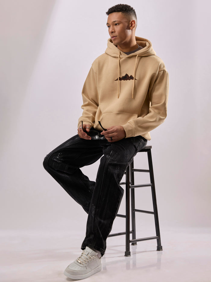 Drift - Printed Hoodie - Beige