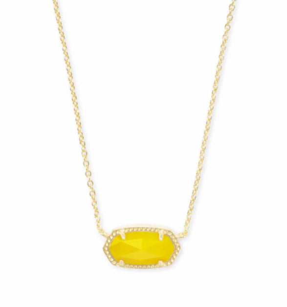 Elisa Gold Pendant Necklace In Yellow