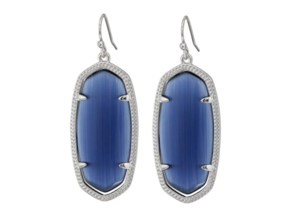 Navy Cats Eye / Rhodium