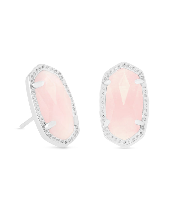 Ellie Stud Earring in Rhodium