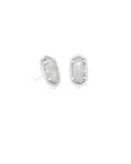 Ellie Stud Earring in Rhodium