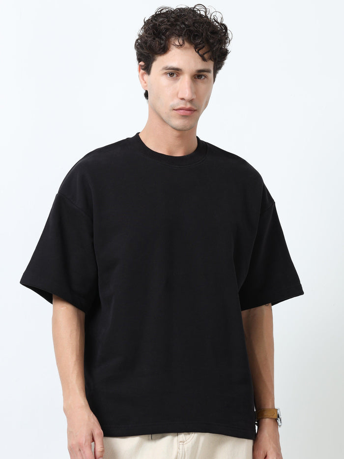 Elowen - Oversized Round neck
 t-Shirt with five sleeve - Espanshe
round neck tshirt for men
five sleeve tshirt for men