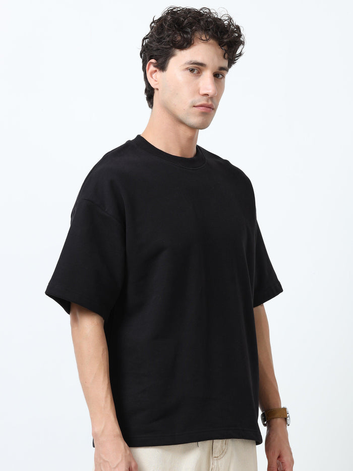 Elowen - Oversized Round neck
 t-Shirt with five sleeve - Espanshe
round neck tshirt for men
five sleeve tshirt for men