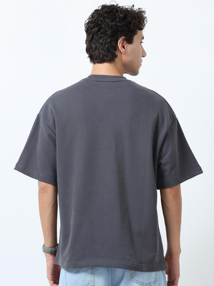 Elowen - Oversized Round neck
 t-Shirt with five sleeve -Espanshe
round neck tshirt for men
five sleeve tshirt for men