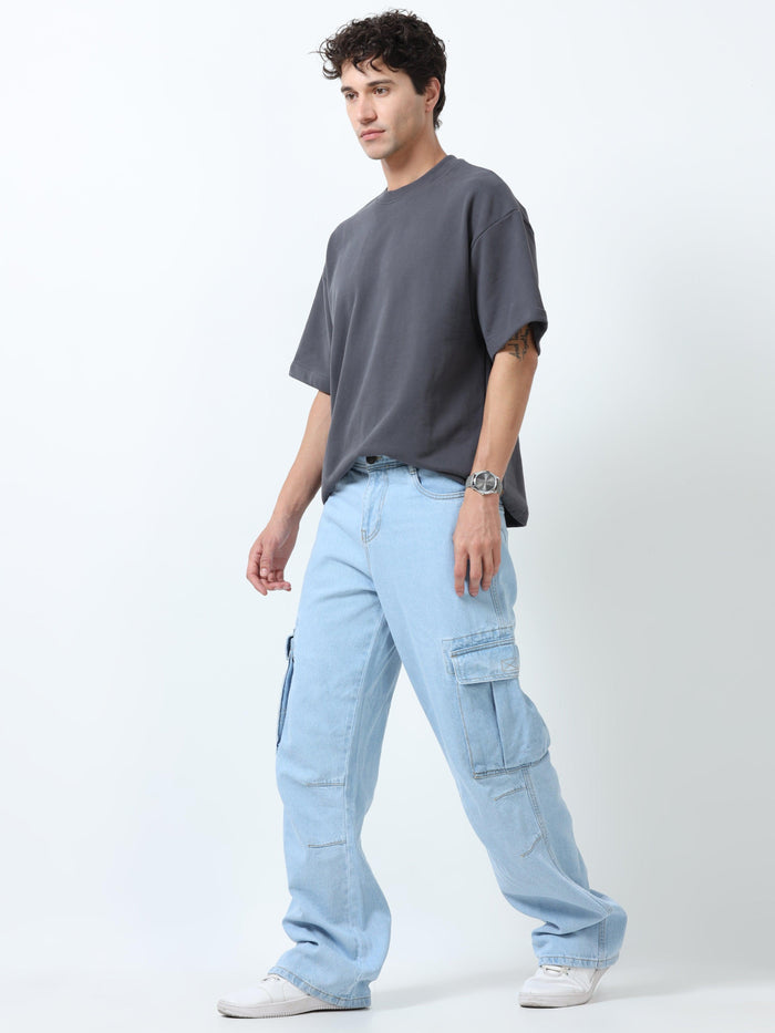 Elowen - Oversized Round neck
 t-Shirt with five sleeve - Espanshe
round neck tshirt for men
five sleeve tshirt for men