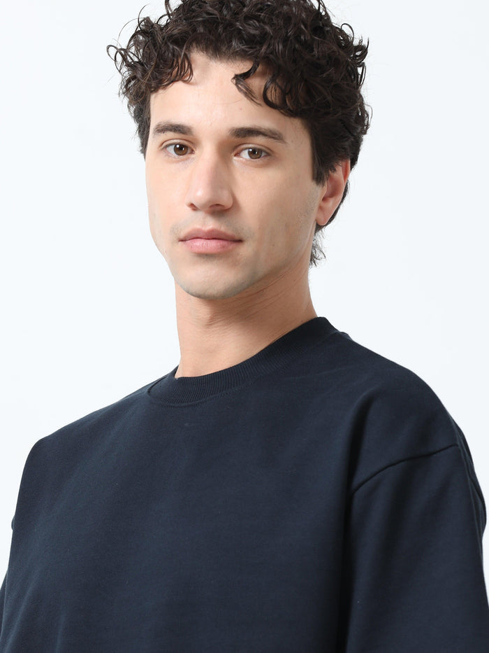 Elowen - Oversized Round neck
 t-Shirt with five sleeve - Espanshe
round neck tshirt for men
five sleeve tshirt for men
