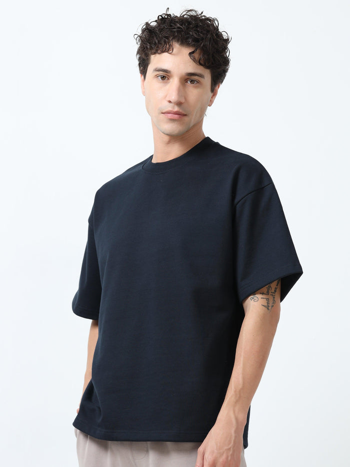 Elowen - Oversized Round neck
 t-Shirt with five sleeve - Espanshe
round neck tshirt for men
five sleeve tshirt for men