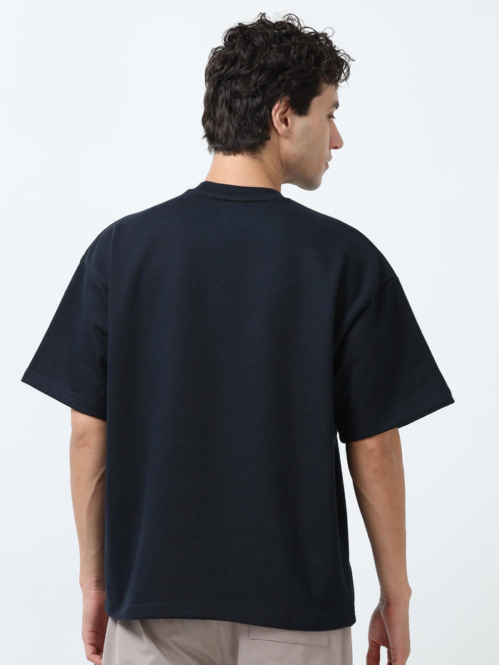 Elowen - Oversized Round neck
 t-Shirt with five sleeve - Espanshe
round neck tshirt for men
five sleeve tshirt for men