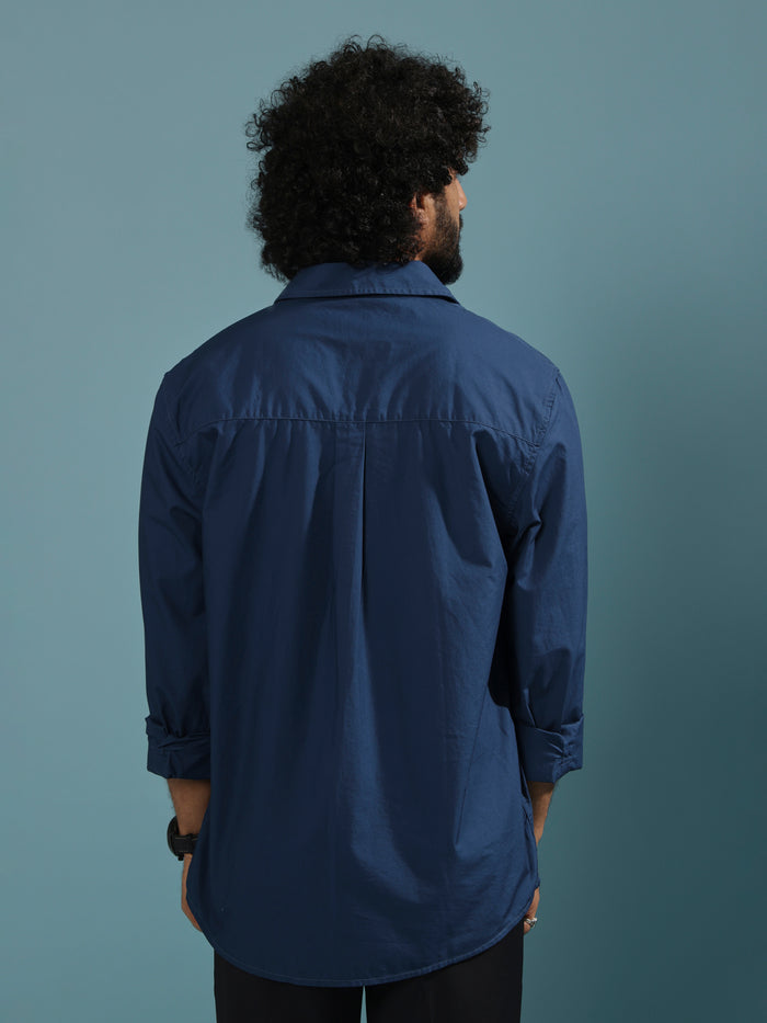 men's dark blue  full sleeve solid shirt with premium quality cotton
Men's outfit for every occassion