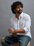 men's white full sleeve solid shirt with premium quality cotton
Men's outfit for every occassion