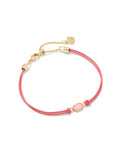 Emilie Corded Bracelet in Gold Light Pink Drusy