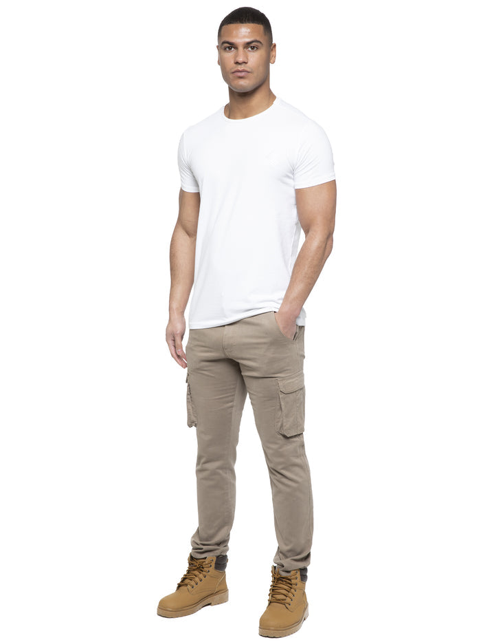 EZ425 Enzo | Mens Cargo Straight Fit Jeans ENZO RAWDENIM