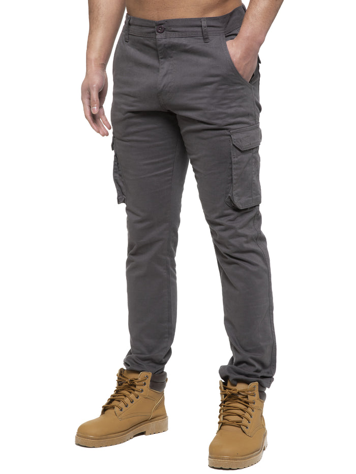 EZ425 Enzo | Mens Cargo Straight Fit Jeans ENZO RAWDENIM