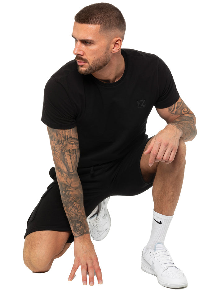 EZTS603 & EZSC602 Enzo | Mens T-Shirt Tracksuit Set With Shorts ENZO RAWDENIM
