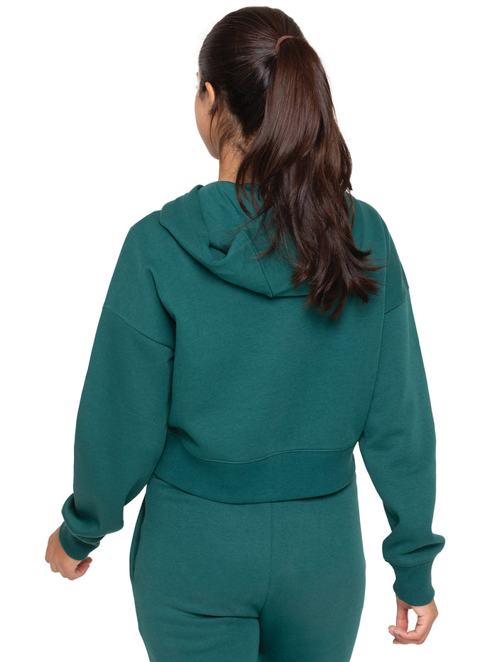 EZLHDCZ595 Womens Cropped Zipped Hoodie GUEST BRAND RAWDENIM