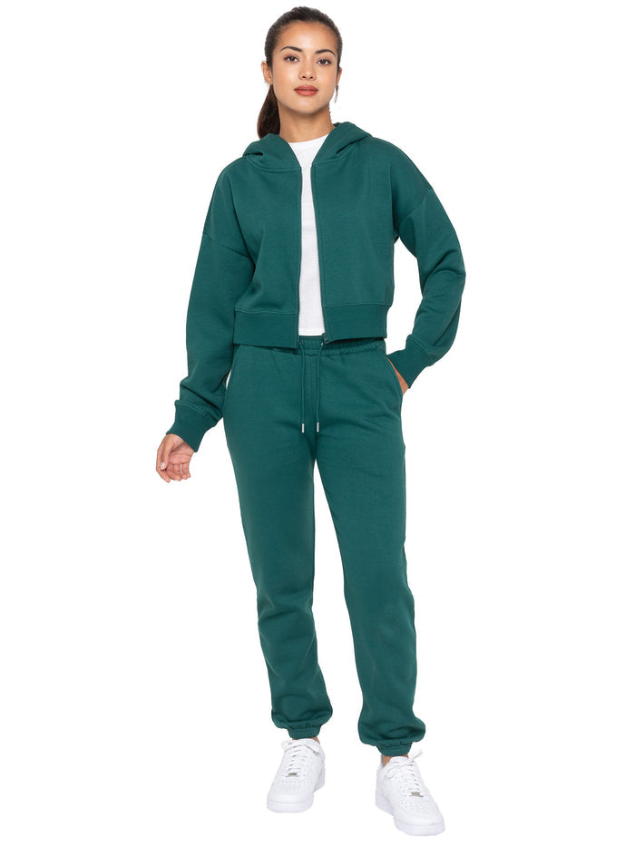 EZLHDCZ595 Womens Cropped Zipped Hoodie GUEST BRAND RAWDENIM