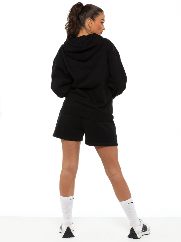 EZLHD587 & EZLS597 Enzo | Womens Oversized Pullover Hoodie Tracksuit Set With Shorts ENZO RAWDENIM