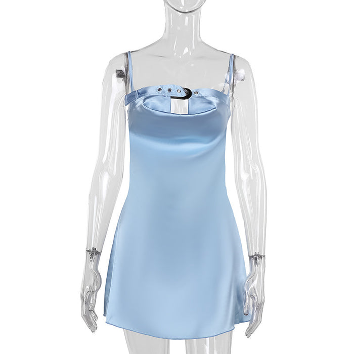 Espresso Mini Dress-Blue