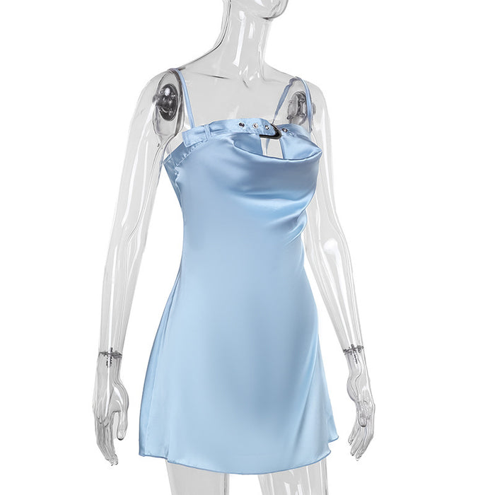 Espresso Mini Dress-Blue