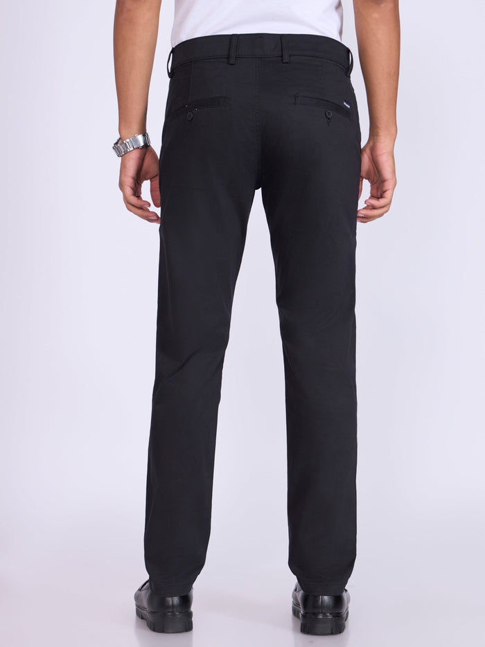 Men's Skinny Fit Cotton Pant in Black