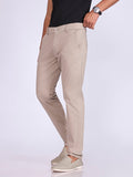 Men's Skinny Fit Cotton Pant in Sand