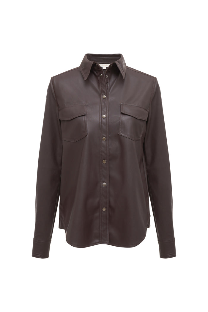 Faux Leather 70's Shirt