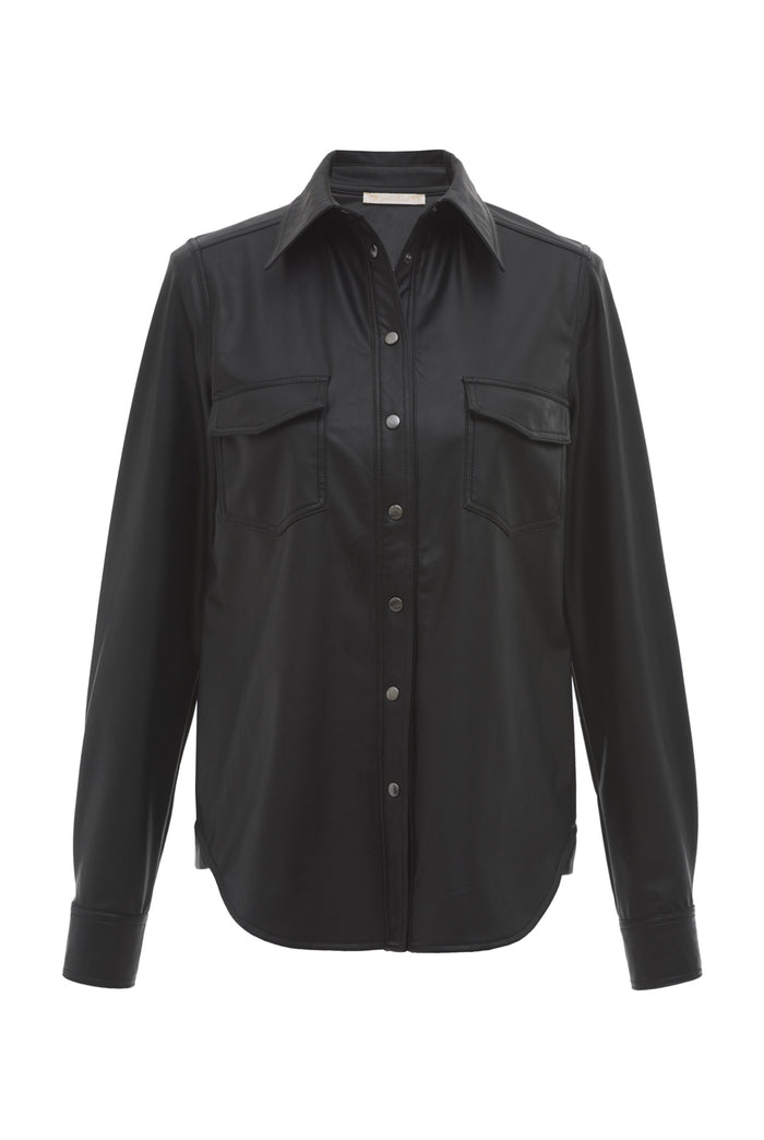 Faux Leather 70's Shirt