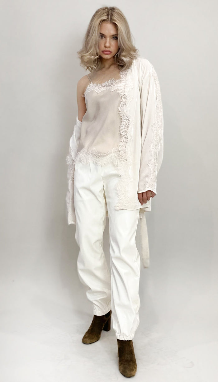 Faux Leather Jog Pant
