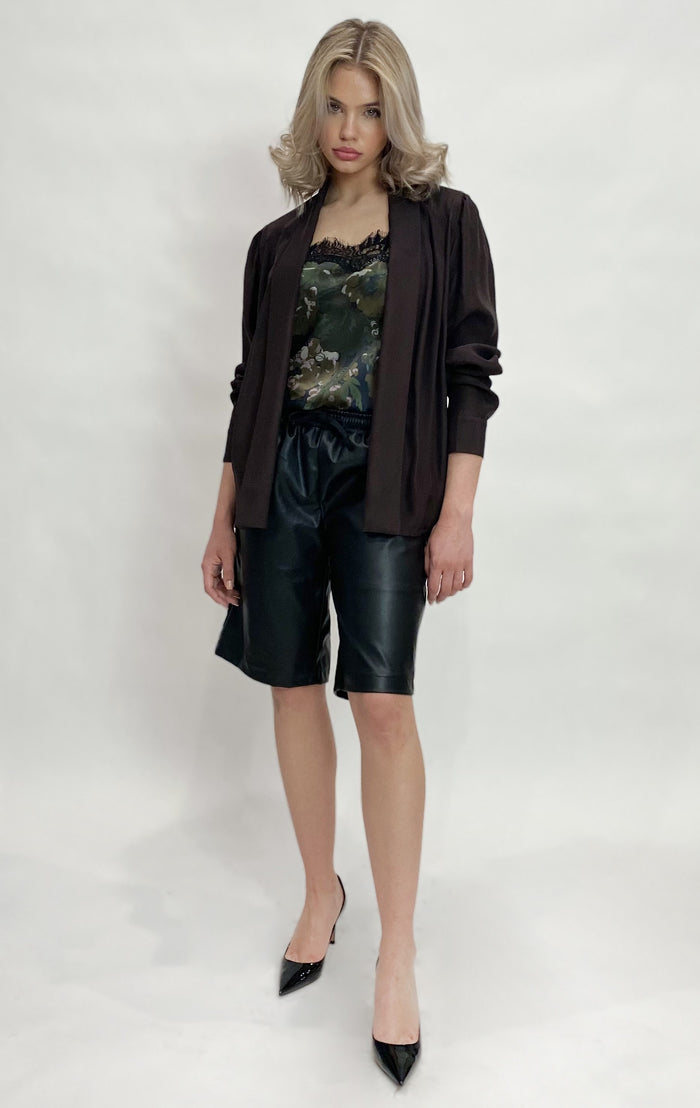 Faux Leather Walking Short