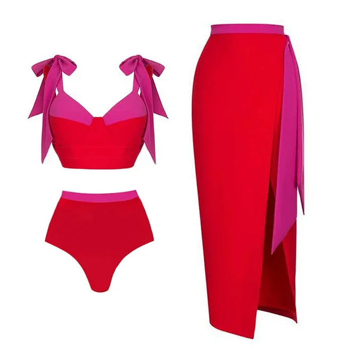 Fiery Bikini Set - Red