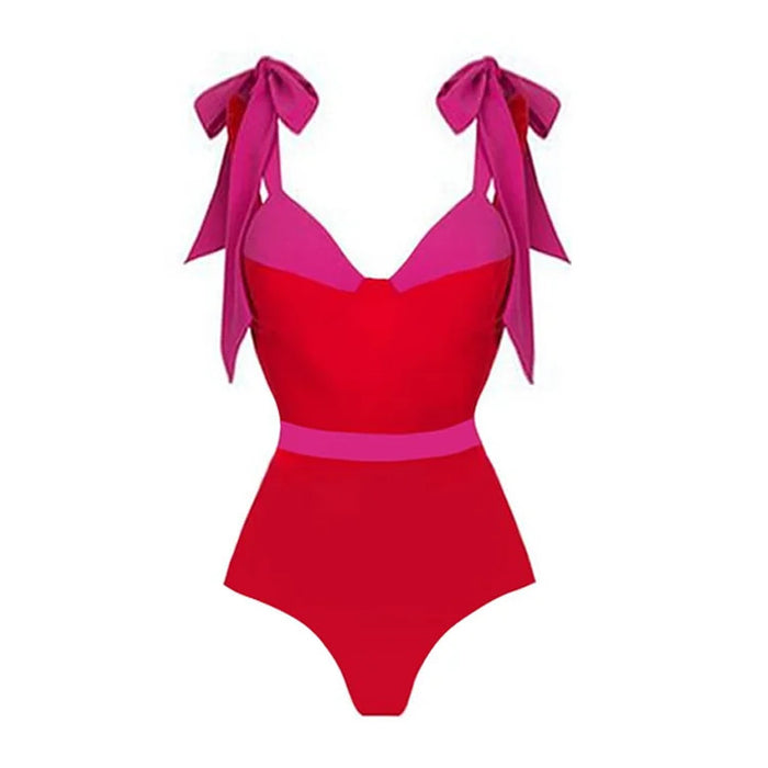 Fiery Swimsuit Set - Red