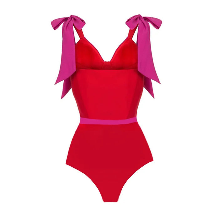 Fiery Swimsuit Set - Red