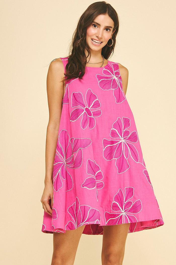 Floral A-Line Mini Dress
