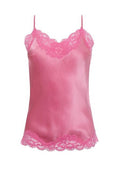 Floral Lace Silk Cami - Pink Rose