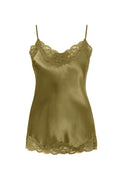 Floral Lace Silk Cami Chartreuse