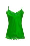 Floral Lace Silk Cami Cottage Green