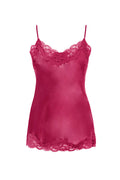 Floral Lace Silk Cami Magenta Glow
