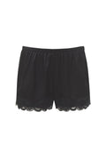 Floral Lace Silk Shorts Black