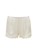 Floral Lace Silk Shorts Dove