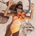 Florentine One Shoulder Swimsuit  - Orange