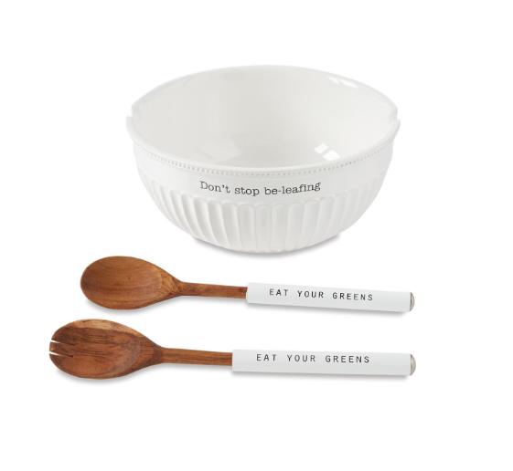 Fluted Salad Bowl Set