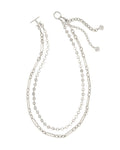 Frankie Multi Strand Necklace in Rhodium